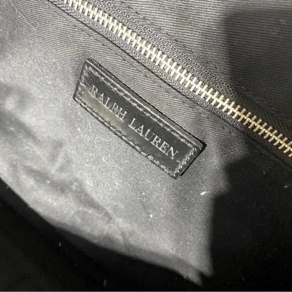 SOLD-Vintage Polo Ralph Lauren Houndstooth Coated Canvas Leather Duffle Bag RARE - Picture 3 of 16